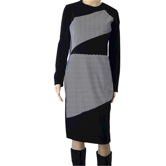 Mike Is Color block Long Sleeve Sheath Dress Women’s Large Multi - Picture 8 of 9